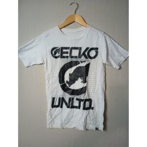 Ecko Unltd.‎ Y2K T-Shirt Rhino Logo Short Sleeve Top White L(14/16) Vintage Q